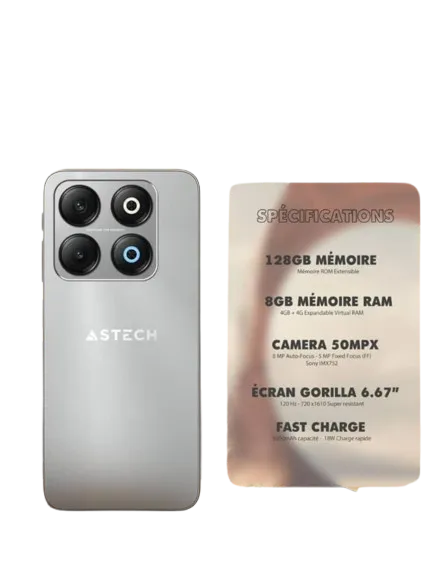 Téléphone Astech NEO 128 G mémoire Ram 8 Modèle neo